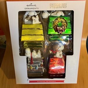 2023 Peanuts Polonaise and Resin Christmas Ornaments Set of 4 by Hallmark
